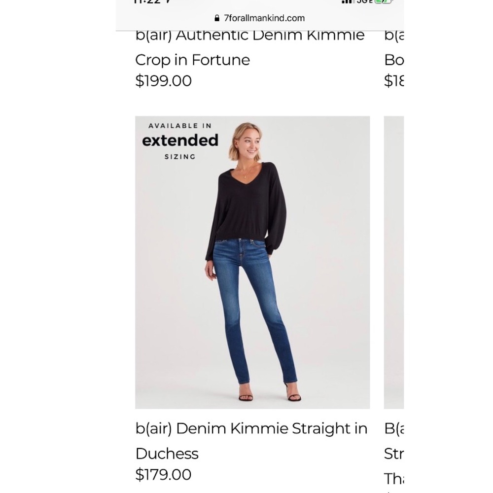 Kimmie Straight Leg 7 For All Mankind Jeans